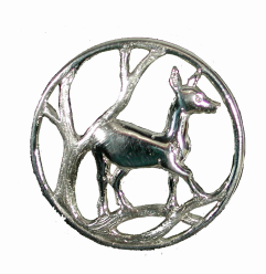 Silver Deer Brooch
