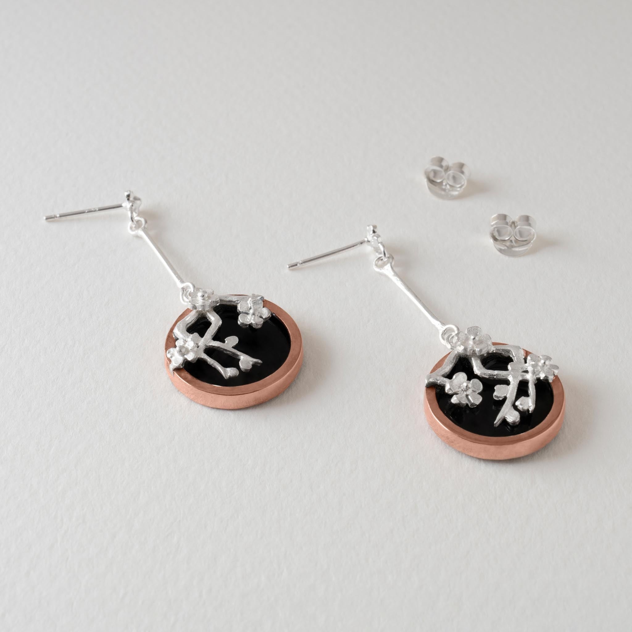 Urushi Cherry Blossom Earrings